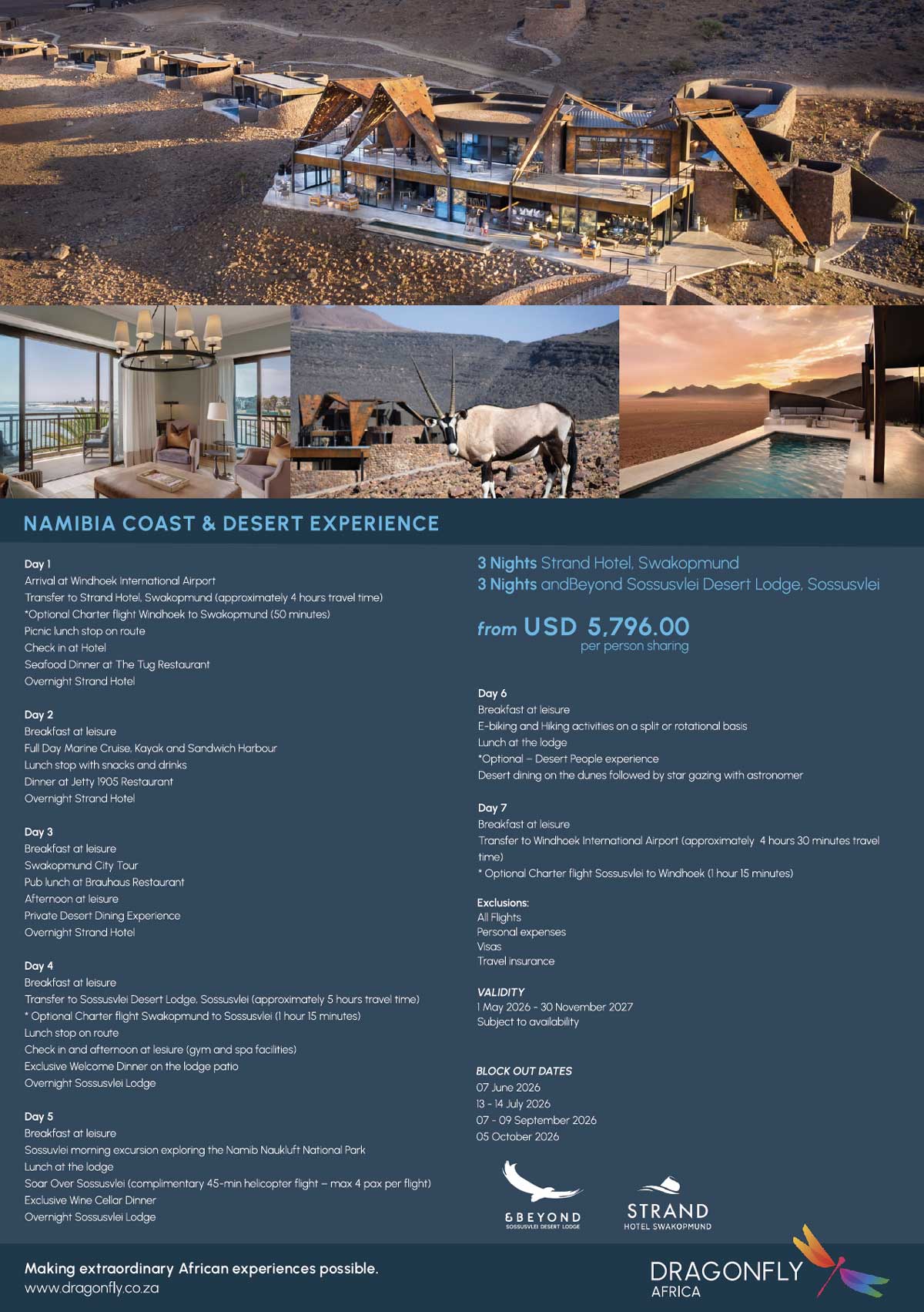 Africa Incentive and leisure travel destination management MICE DMC - Namibia-Signature-Coast-&-Desert-Experience-Incentive-Flyer_USD-Generic_2